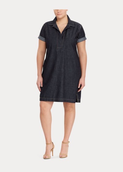 Vestidos Ralph Lauren Mujer Negros Azules - Denim Shift - OCRKB2374